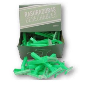 Maquinilla rasuradora 1 hoja con peine caja 100 und